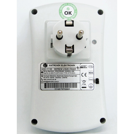 AQD-11135-W DEPREM UYARI CİHAZI